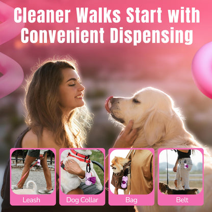Pet N Pet Poop Bags for Dogs, 288 Counts Lavender Scented Dog Poop Bags Rolls with Leash Dispenser, USDA Certified 38% Plant Based & 62% PE Dogs Waste Bag, Doggie Poo Bag