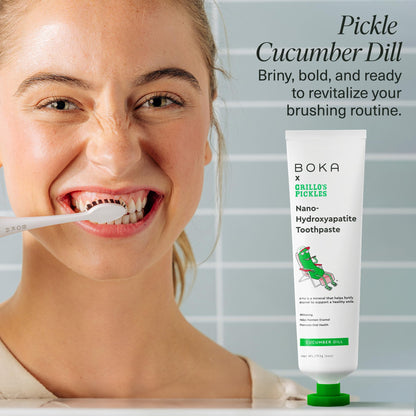 Boka Fluoride Free Toothpaste Nano Hydroxyapatite, Stocking Stuffers Remineralizing, Whitening - Dentist Recommended for Adult, Kids Oral Care Ela Mint Flavor, 4 Fl Oz 1Pk US Manufactured