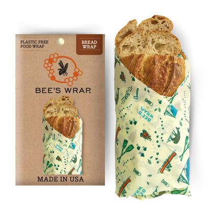 Bee's Wrap Reusable Vegan Alternative to Beeswax Food Wraps, Made in the USA, Eco Friendly Food Wraps, Sustainable Food Storage Containers, Organic Food Wraps, Bread Wrap for Homemade Bread, Vegan