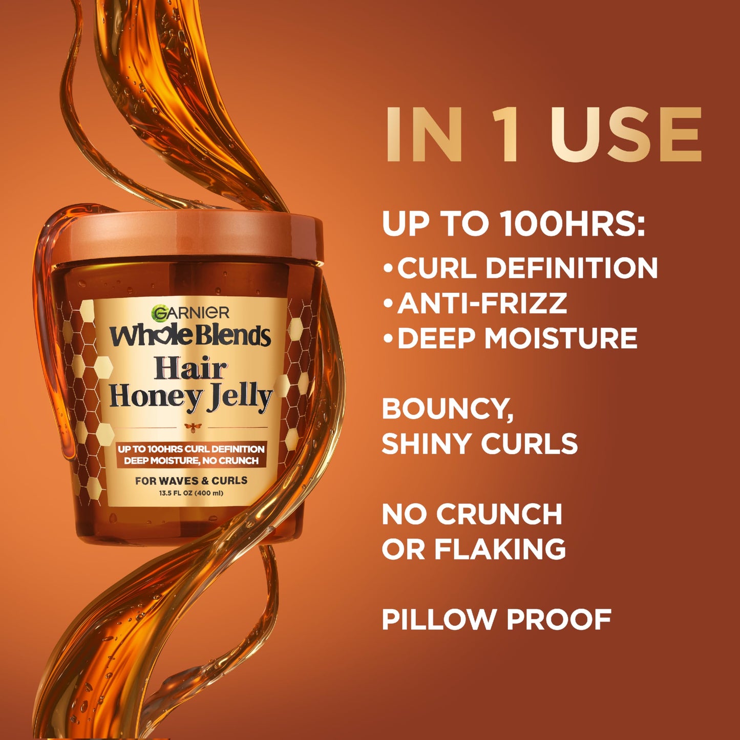 Garnier Whole Blends Honey Treasures Repairing Shampoo, for Dry, Damaged Hair, 22 Fl Oz, 2 Count (Packaging May Vary)