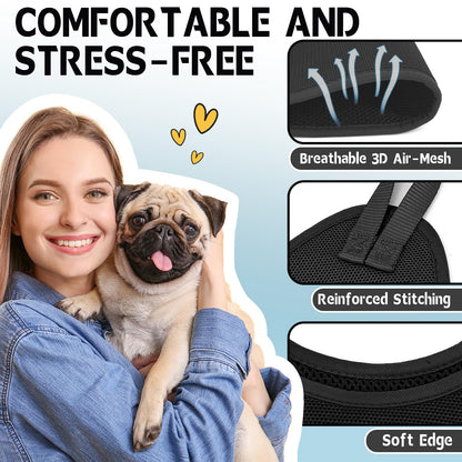 Supet Dog Grooming Hammock for Small Dogs Cat, Relaxation Pet Grooming Hammock Restraint for Nail Trimming (Coral Blue, S（ Legs Spacing：7-10.2" / Max W：15-35LBS）)