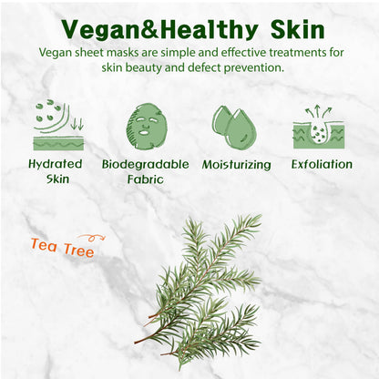 Purederm Vegan Aloe Sheet Masks (12 Packs) – Facial Sheet Mask for Soothing & Hydrating Treatment