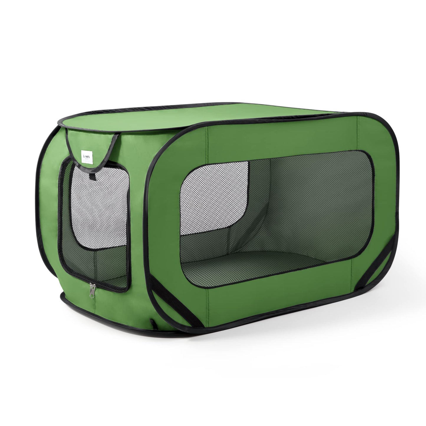 Love's cabin 36in Portable Large Dog Bed - Pop Up Dog Kennel, Indoor Outdoor Crate for Pets, Portable Car Seat Kennel, Cat Bed Collection, Grey