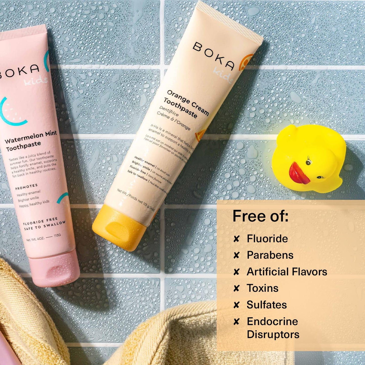Boka Fluoride Free Toothpaste Nano Hydroxyapatite, Stocking Stuffers Remineralizing, Whitening - Dentist Recommended for Adult, Kids Oral Care Ela Mint Flavor, 4 Fl Oz 1Pk US Manufactured