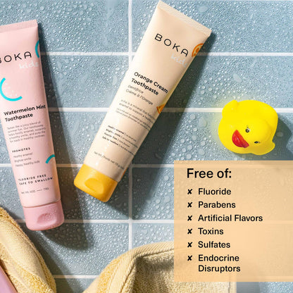 Boka Fluoride Free Toothpaste Nano Hydroxyapatite, Stocking Stuffers Remineralizing, Whitening - Dentist Recommended for Adult, Kids Oral Care Ela Mint Flavor, 4 Fl Oz 1Pk US Manufactured