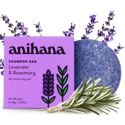ANIHANA Shampoo Bar for Regular Normal Hair Clean Purifying Natural Healthy Look and Shine Paraben Free Manuka Honey and Almond 2.29 oz