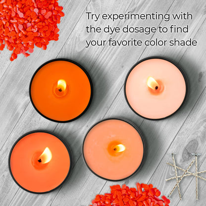 Candle Dyes for Soy Candle Making - Wax Сolor Dye Color Chips for Soy Wax - 16 Popular Colors Wax Dye Flakes