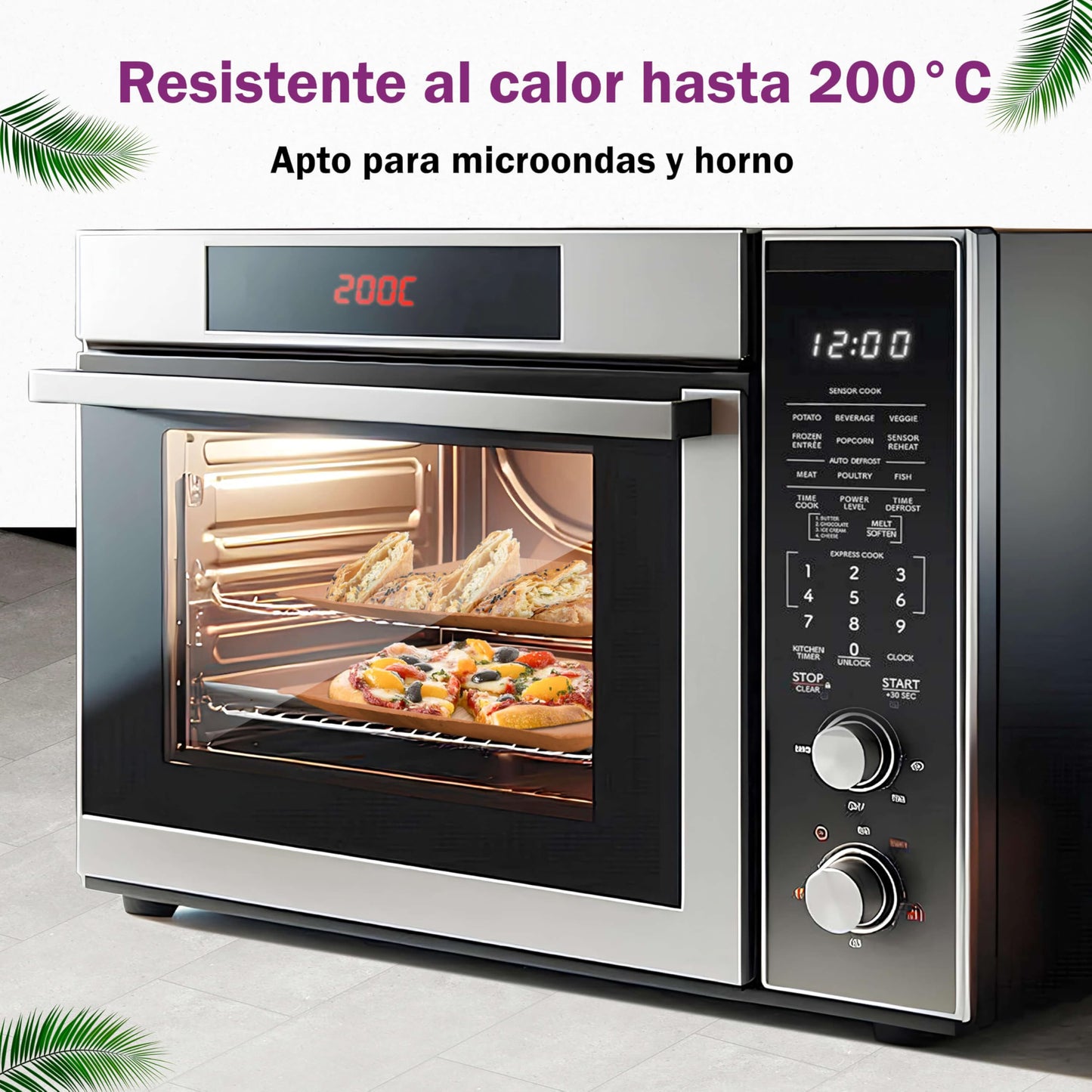 Waipur Platos Hoja de Palma Orgánicos - 25 Platos Desechables Cuadrados 25x25 cm -