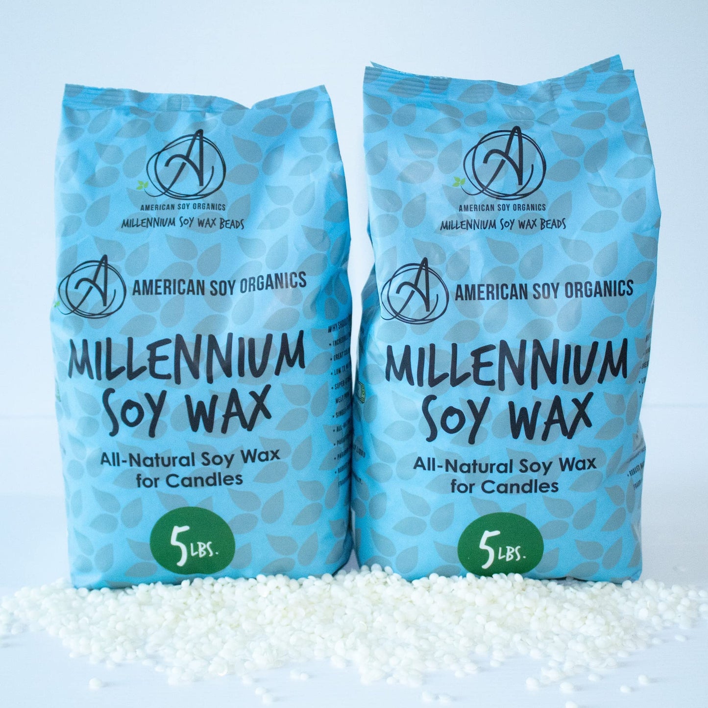 Millennium Soy Wax Beads for Candle Making - Natural Candle Making Supplies - Paraffin-Free, Beeswax-Free Candle Wax for Container Candles, Tealights and Wax Melts, 10 lbs