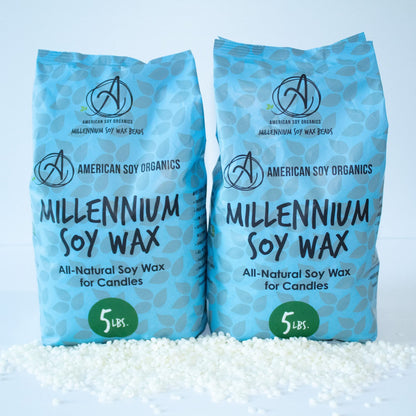 Millennium Soy Wax Beads for Candle Making - Natural Candle Making Supplies - Paraffin-Free, Beeswax-Free Candle Wax for Container Candles, Tealights and Wax Melts, 10 lbs