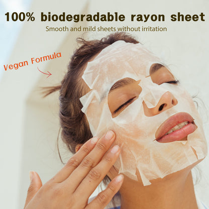 Purederm Vegan Aloe Sheet Masks (12 Packs) – Facial Sheet Mask for Soothing & Hydrating Treatment