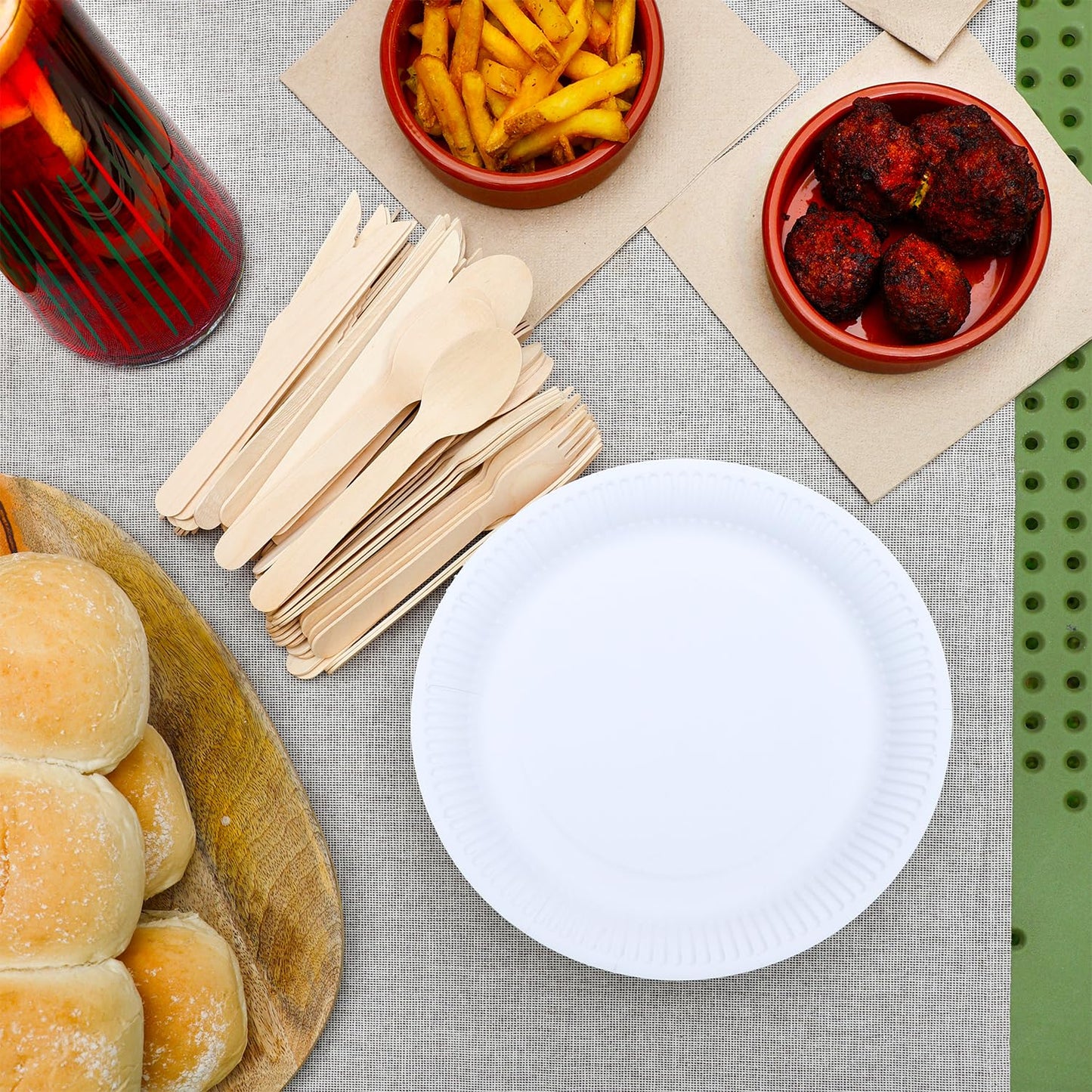 Table Kind - Paquete de 100 servilletas blancas suaves, servilletas de calidad para fiestas, catering y uso diario, ecológicas, desechables, compostables para el hogar, sostenibles y reciclables,