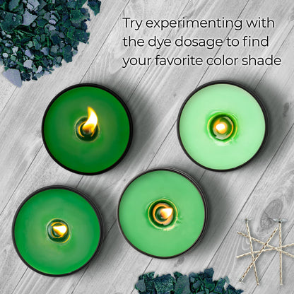Candle Dyes for Soy Candle Making - Wax Сolor Dye Color Chips for Soy Wax - 16 Popular Colors Wax Dye Flakes