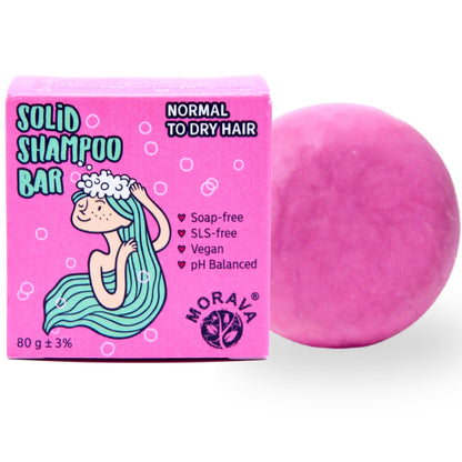 Morava Shampoo Bar Ylang Ylang & Cocoa, Nourishing Shampoo for Normal to Dry/Damaged Hair, Vegan and Sulfate Free, Cruelty Free