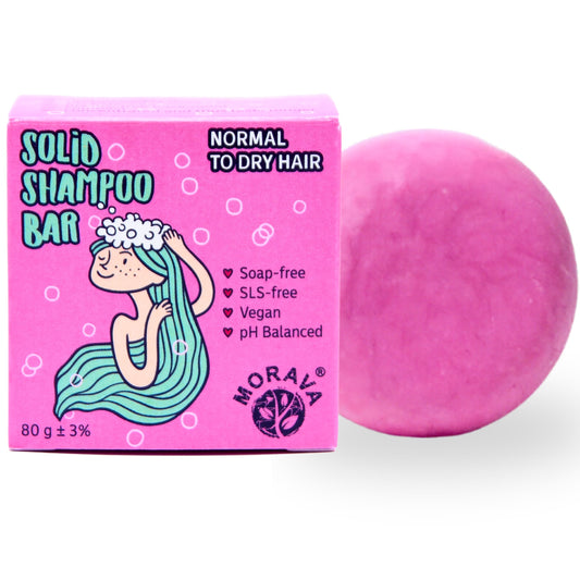 Morava Shampoo Bar Ylang Ylang & Cocoa, Nourishing Shampoo for Normal to Dry/Damaged Hair, Vegan and Sulfate Free, Cruelty Free