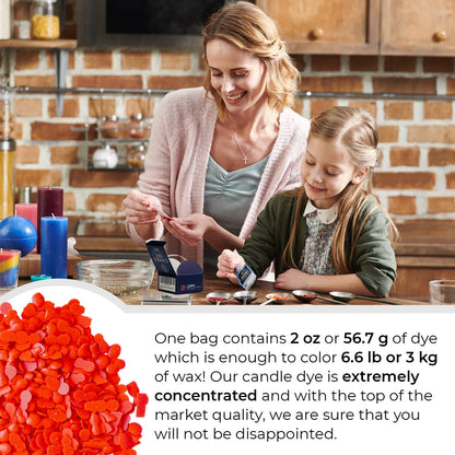 Candle Dyes for Soy Candle Making - Wax Сolor Dye Color Chips for Soy Wax - 16 Popular Colors Wax Dye Flakes