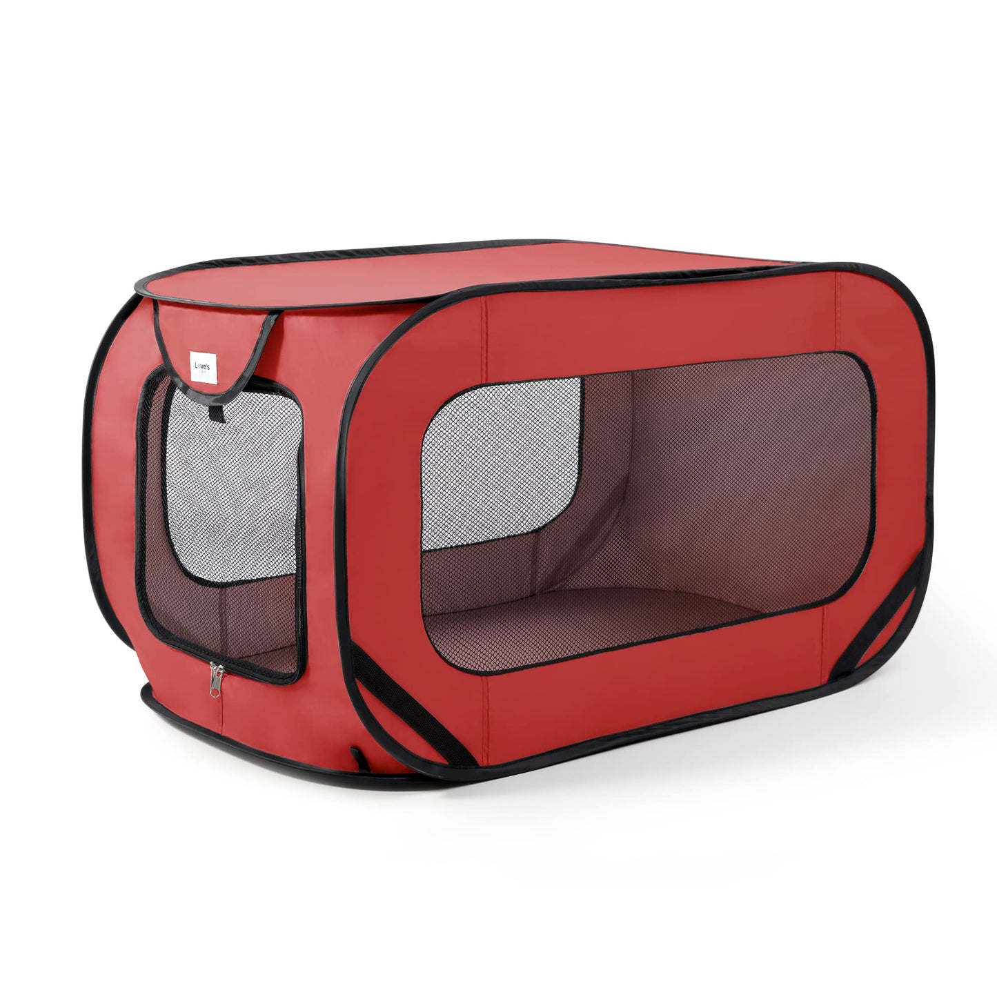 Love's cabin 36in Portable Large Dog Bed - Pop Up Dog Kennel, Indoor Outdoor Crate for Pets, Portable Car Seat Kennel, Cat Bed Collection, Grey