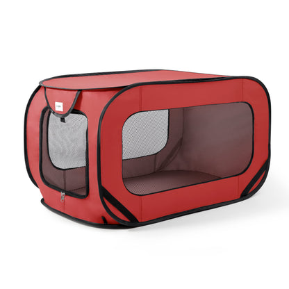 Love's cabin 36in Portable Large Dog Bed - Pop Up Dog Kennel, Indoor Outdoor Crate for Pets, Portable Car Seat Kennel, Cat Bed Collection, Grey