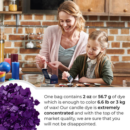Candle Dyes for Soy Candle Making - Wax Сolor Dye Color Chips for Soy Wax - 16 Popular Colors Wax Dye Flakes