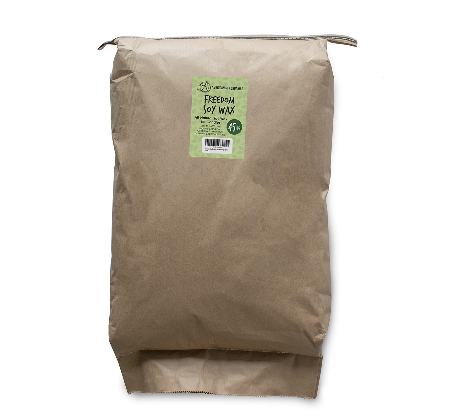 American Soy Organics Freedom Soy Wax Beads for Candle Making - Natural Candle Making Supplies - Paraffin-Free, Beeswax-Free Candle Wax for Container Candles, Tealights and Wax Melts, 10 lbs