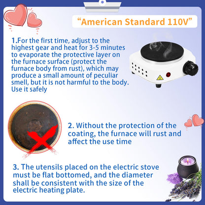 SAEUYVB Candle Making Kit with Wax Melter, Thermometer, Pouring Pot and Supplies for Beginners