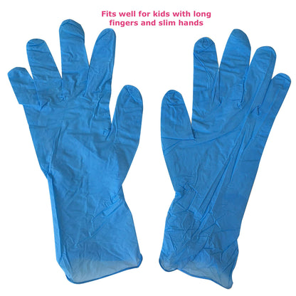 ZRiNG 4mil thickness - No Biggie Kid sized Disposable Nitrile Gloves. Latex Free, Powder Free & Food Grade.