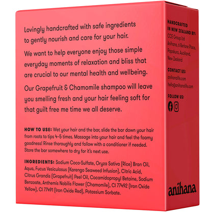 ANIHANA Shampoo Bar for Regular Normal Hair Clean Purifying Natural Healthy Look and Shine Paraben Free Manuka Honey and Almond 2.29 oz