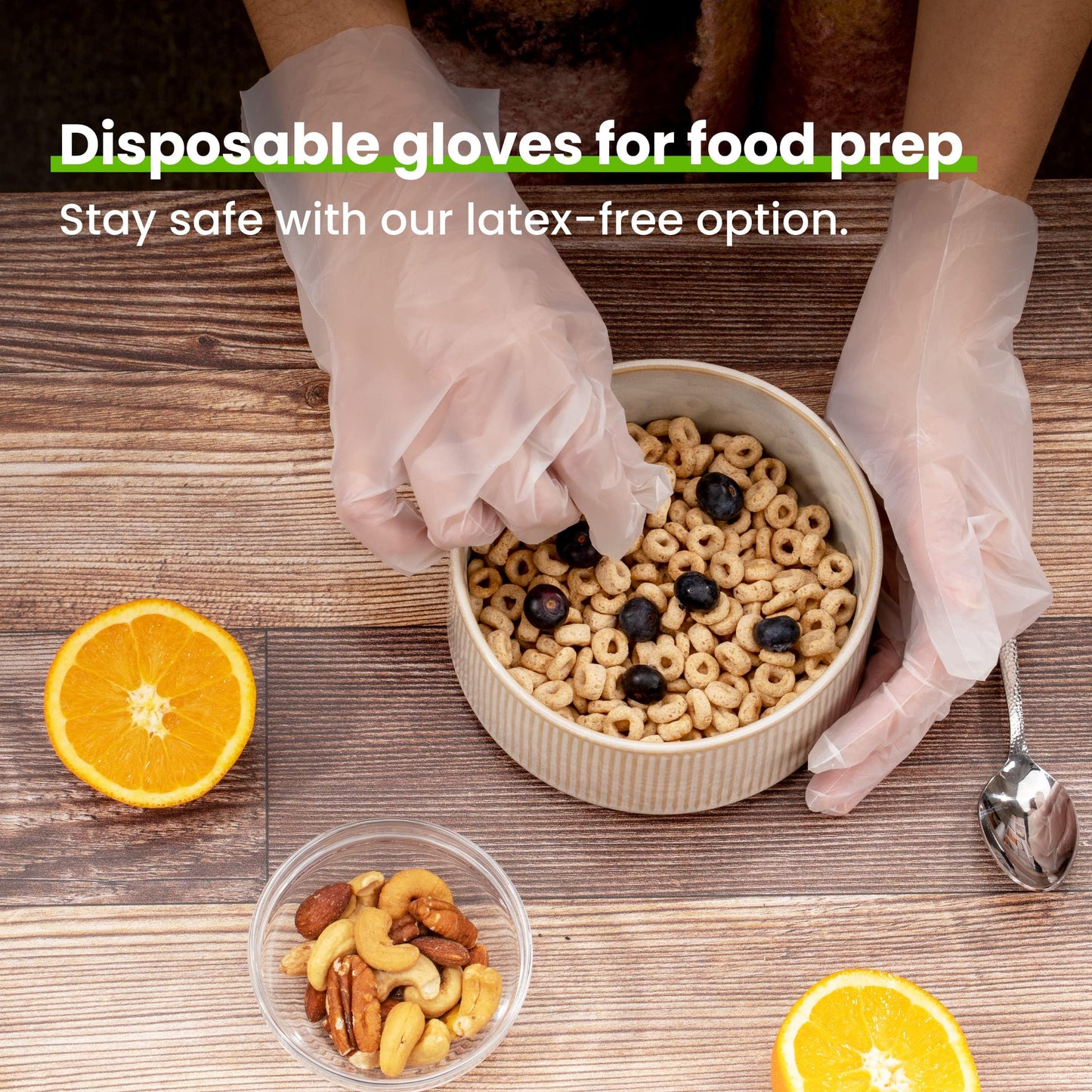 Fit Meal Prep 100/200/600/2000 Pack Compostable Food Prep Gloves Biodegradable Gloves, Cooking Gloves Food Safe Gloves