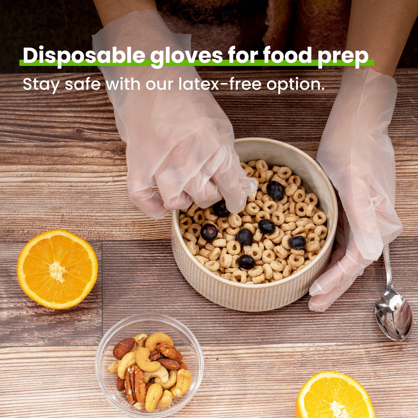 Fit Meal Prep 100/200/600/2000 Pack Compostable Food Prep Gloves Biodegradable Gloves, Cooking Gloves Food Safe Gloves