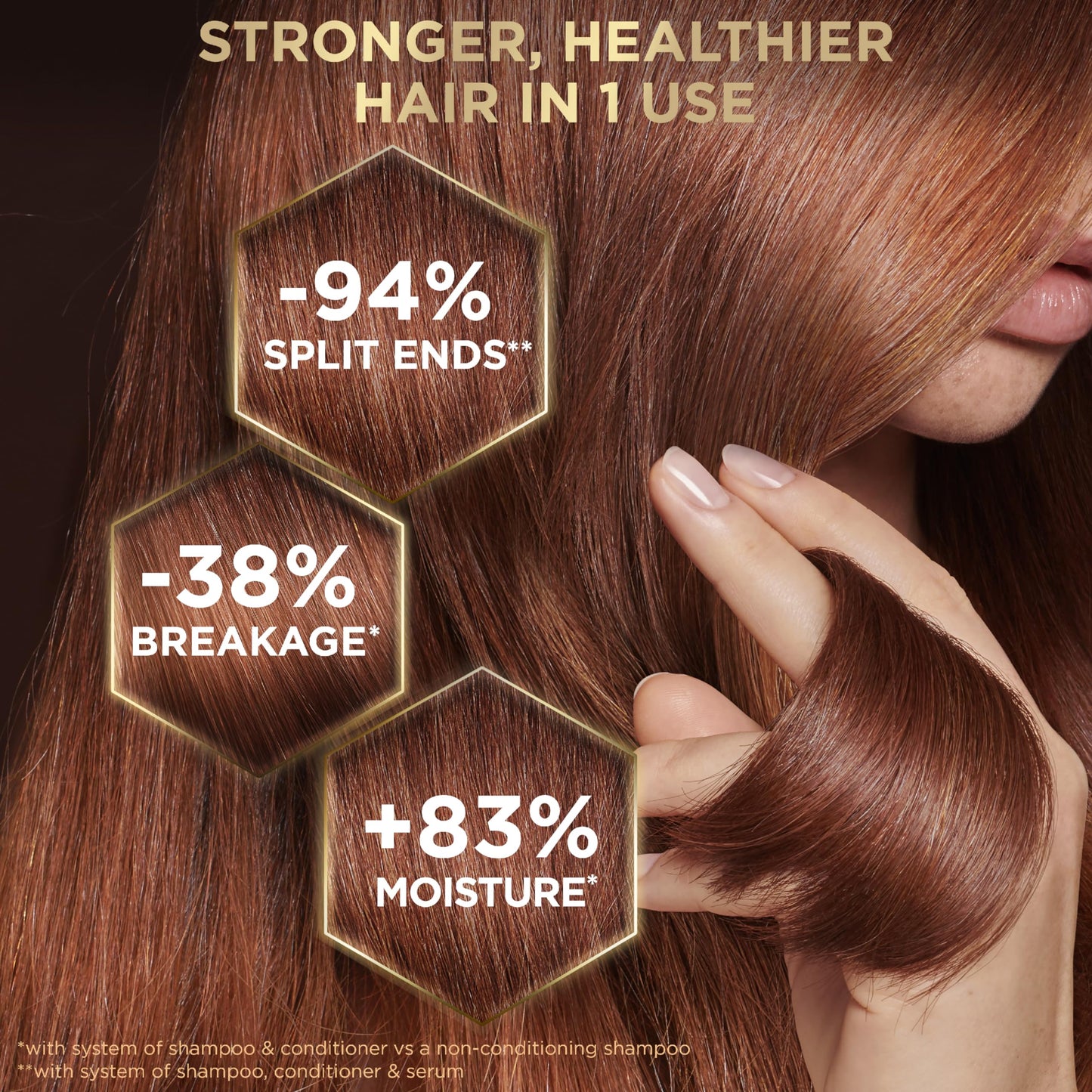Garnier Whole Blends Honey Treasures Repairing Shampoo, for Dry, Damaged Hair, 22 Fl Oz, 2 Count (Packaging May Vary)