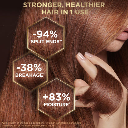 Garnier Whole Blends Honey Treasures Repairing Shampoo, for Dry, Damaged Hair, 22 Fl Oz, 2 Count (Packaging May Vary)