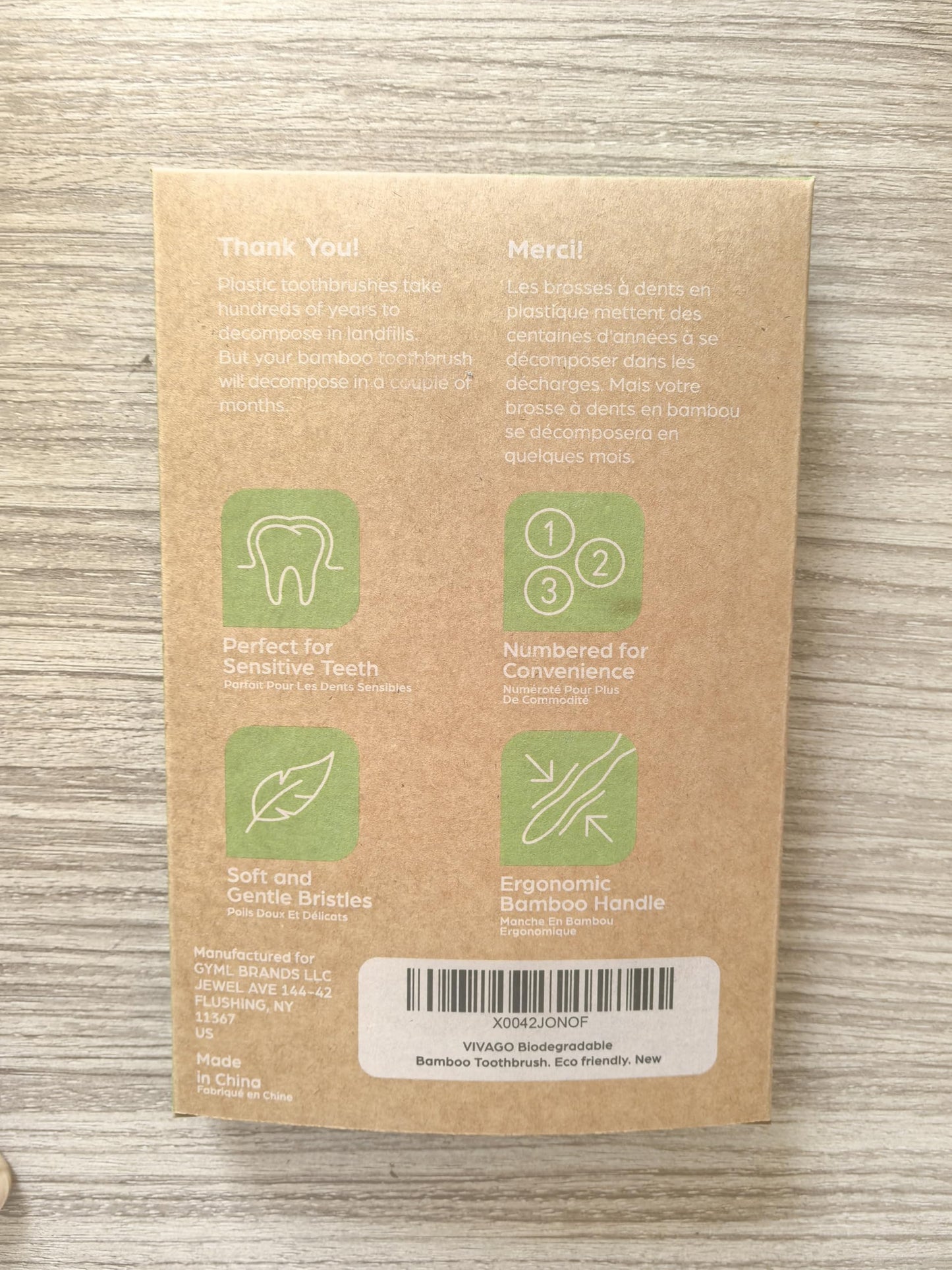 Biodegradable Bamboo Toothbrushes 10 Pack - BPA Free Soft Bristles Toothbrushes, Eco-Friendly, Compostable Natural Wooden Toothbrush